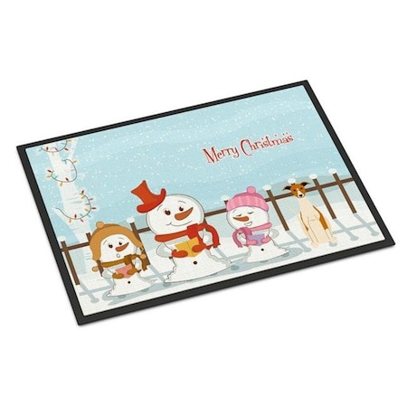 Carolines Treasures Carolines Treasures BB2430JMAT Merry Christmas Carolers Whippet Indoor or Outdoor Mat; 24 x 0.25 x 36 in. BB2430JMAT
